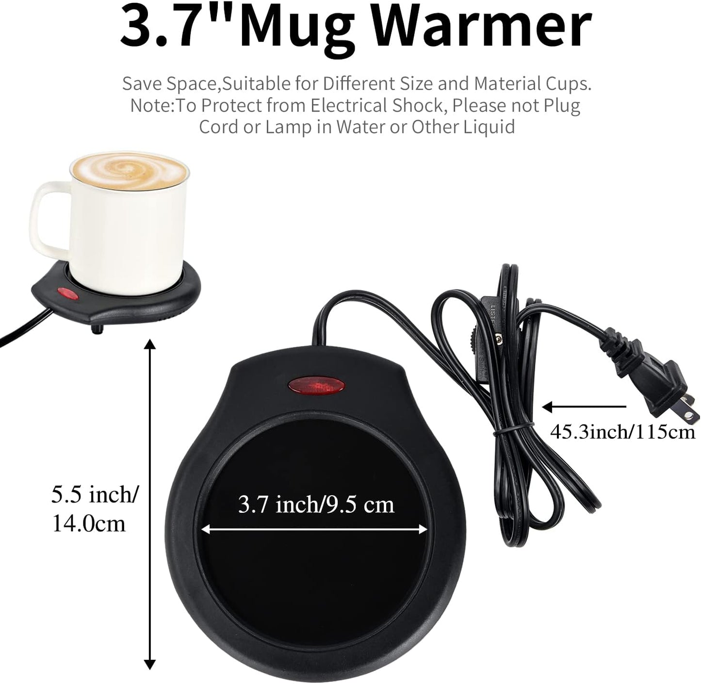 ASAWASA Coffee Mug Warmer, Candle Warmers for Large Jar, Safely Releases Scents Without a Flame, Enjoy Your Warm Coffee Tea and Milk, Gifts for Festival Birthday Men Women Mom Dad.