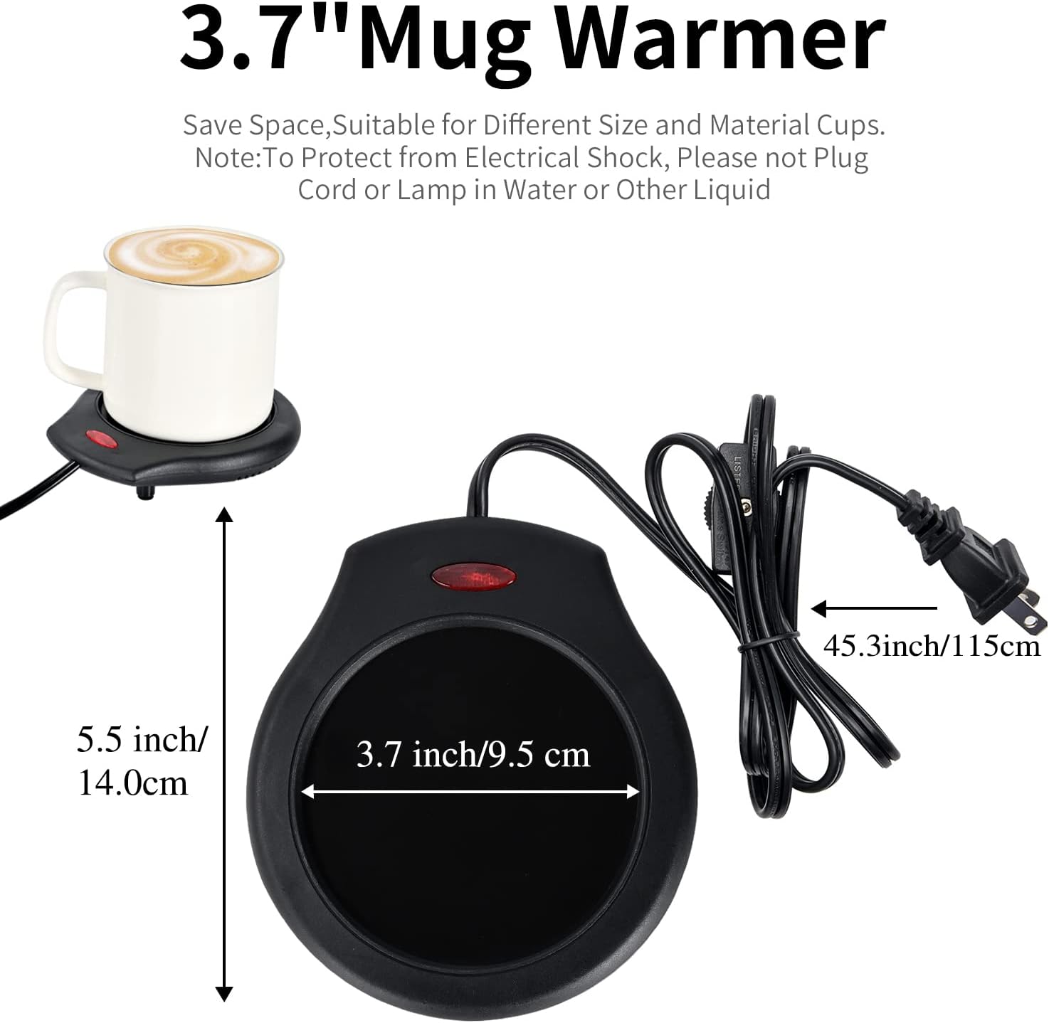 ASAWASA Coffee Mug Warmer, Candle Warmers for Large Jar, Safely Releases Scents Without a Flame, Enjoy Your Warm Coffee Tea and Milk, Gifts for Festival Birthday Men Women Mom Dad.