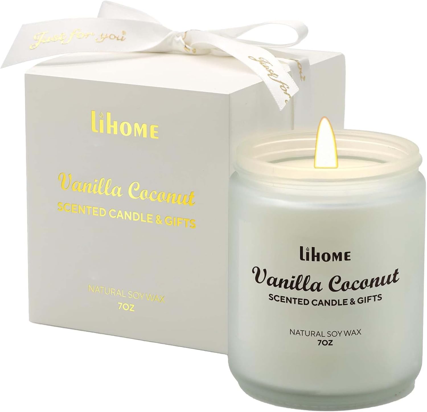 Candles Gifts for Women - Natural Soy Wax Candle for Home Scented Perfect for Christmas, Birthday, Mother's Day, Vanilla Coconut Candles