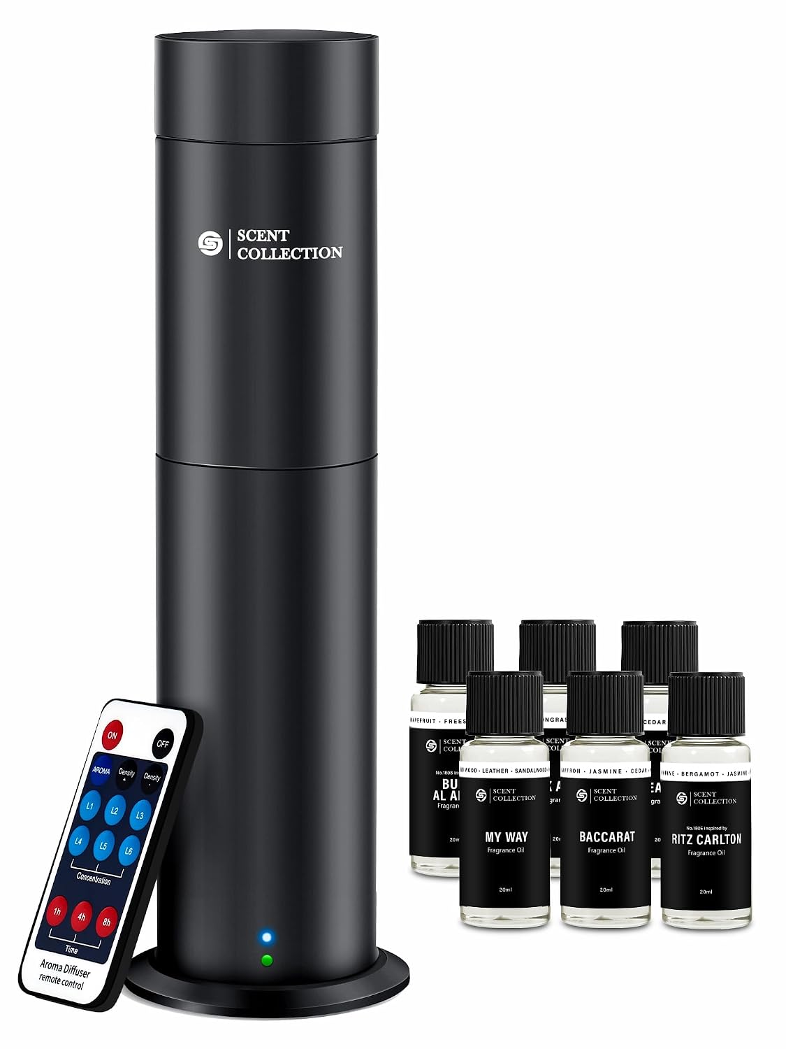 Hotel Waterless Scent Diffuser –Essential Oil Diffuser with 6 Hotel Scents