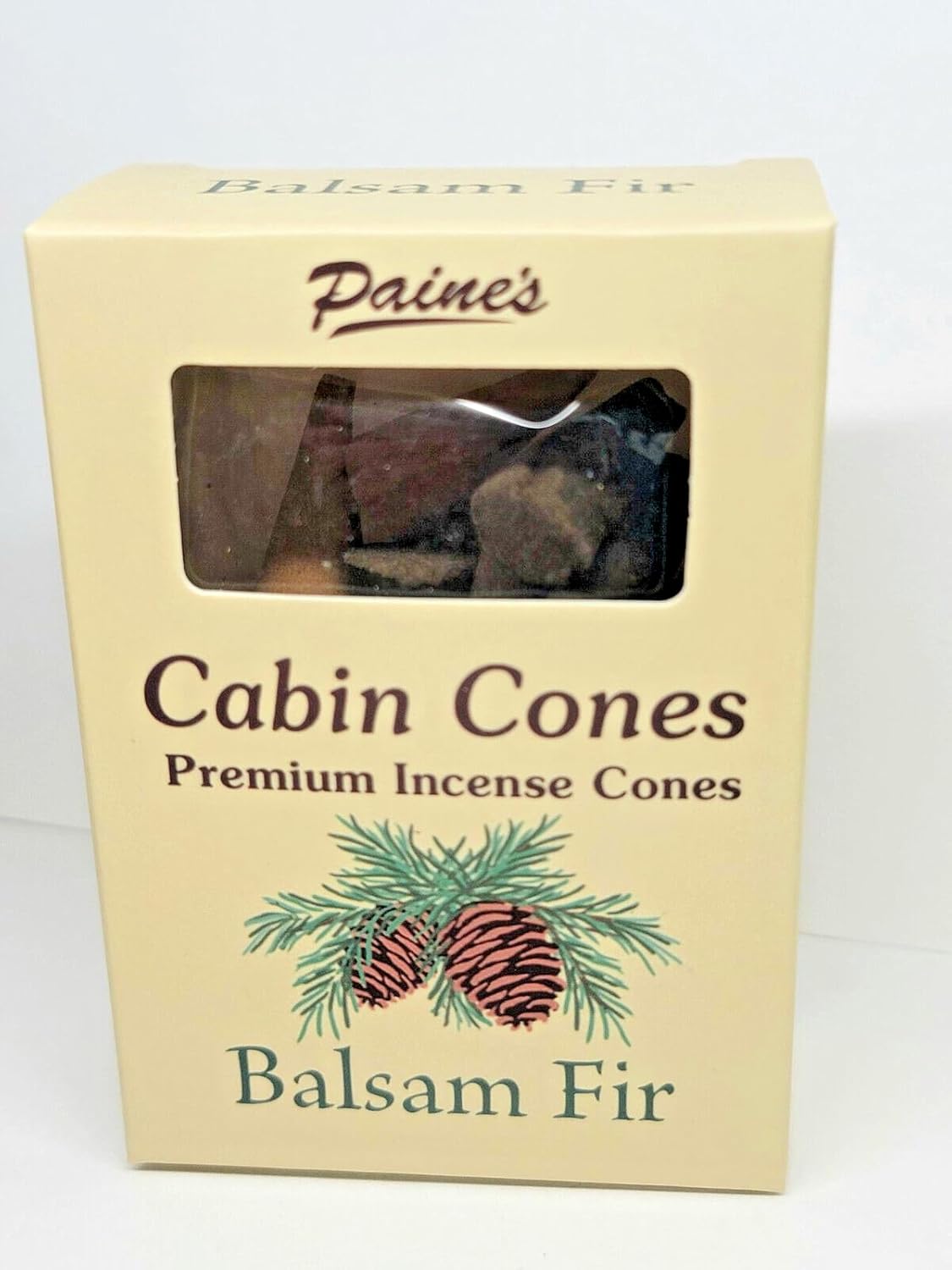 Gift Set Large Log Cabin Red Cedar Incense Burner with 10 Incense Cones Plus 25 Balsam fir Cones and 25 Crackling Firewood Cones USA Made