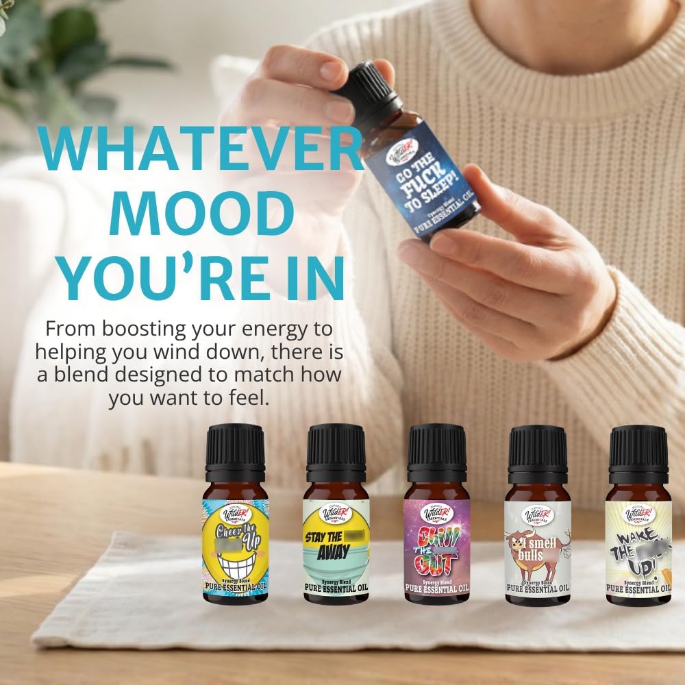 Wild Essentials Cheer The F Up Essential Oil Blend, Happy Uplifting Aromatherapy Oil for Diffusers, 100% Pure, Crafted in USA