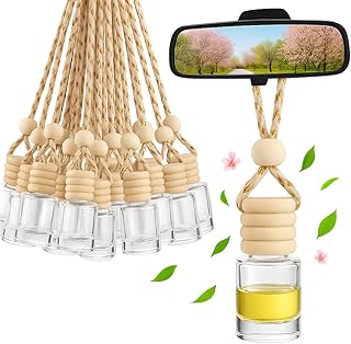 Car Oil Diffusers Hanging 8ml– 30pcs Refillable Cylinder Car Diffuser Bottle for Essential Oils, DIY Air Freshener Pendant for Vehicle, Gift, Closet Use