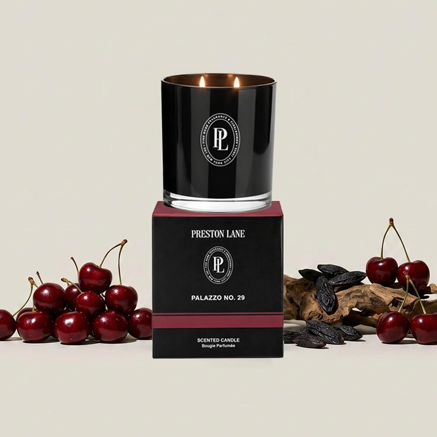 Preston Lane Luxury 2-Wick Scented Candle, Palazzo No. 29, 7.5 oz Hand-Poured in USA | Long Burn Time (20–30 Hrs), Vegan Soy Wax Blend, Decorative Glass Vessel, Fine Italian Fragrance