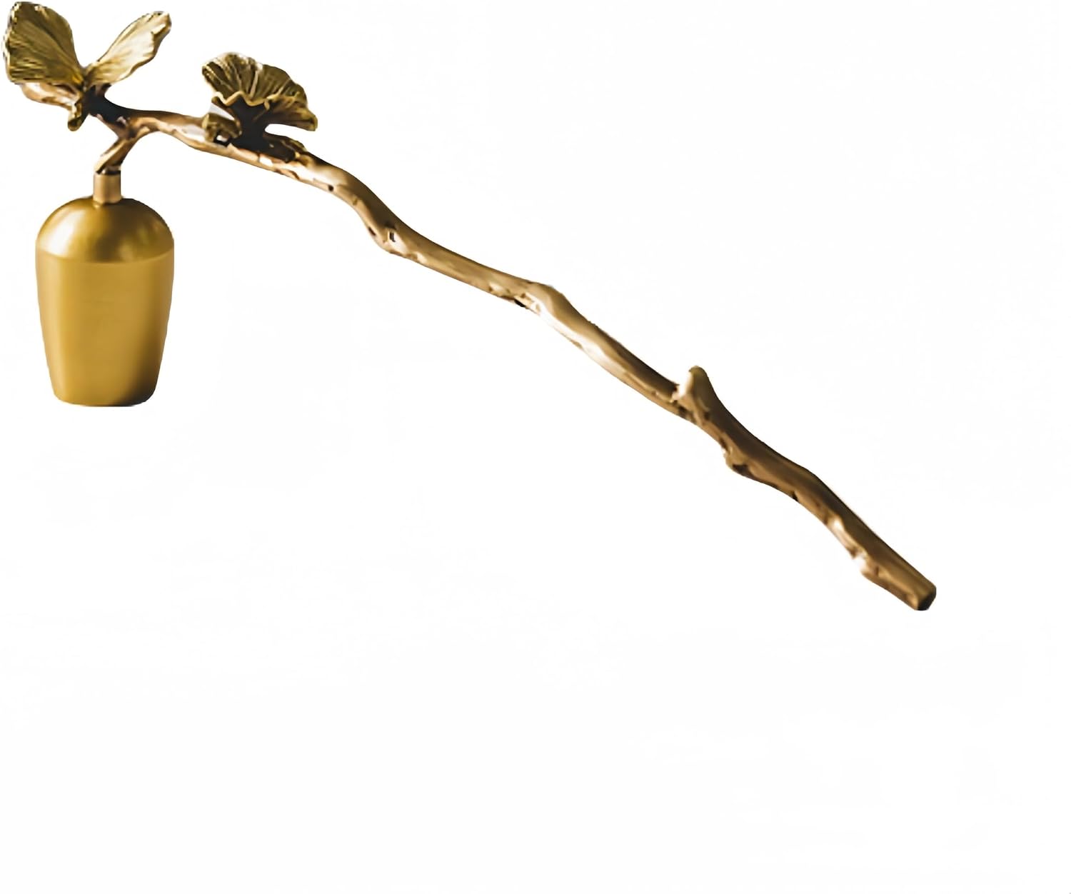 Butterfly Style Brass Candle Snuffer with Long Handle, Decorative Candle Extinguisher Tool, for Home Décor, Ideal for Candles and Aromatherapy (Gold 1)