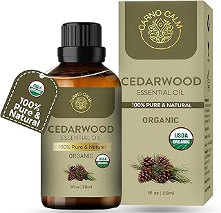 Cedarwood Essential Oil | USDA Certified Organic Cedarwood Oil | for Hair and Skin | Woody and Earthy Aroma for Diffuser | DIY Uses | 30ml