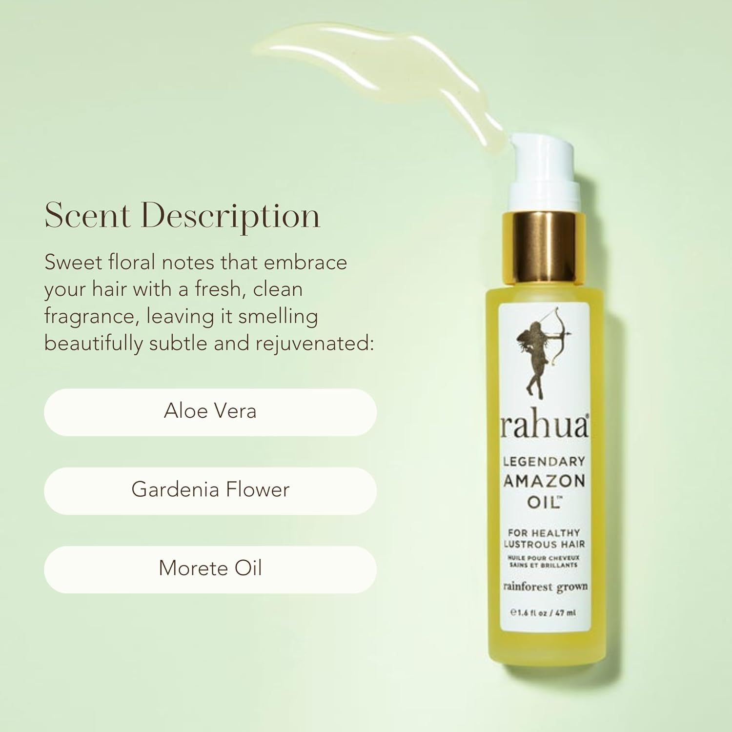 Rahua Legendary Amazon Hair Oil – Reduces Split Ends - Plant-Based Frizz Control, Shine Enhancer, and Strengthening Treatment with Concentrated Blend of Amazonian Oils – For All Hair Types – 1.6 fl oz