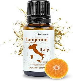 Tangerine Essential Oil - Direct from Citrusmade in Sicily, Italy - Essential Oils for Diffusers & Aromatherapy | 100% Pure Therapeutic Grade (15ml)