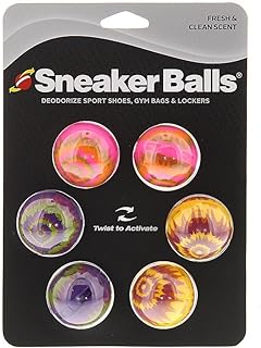 Sneaker Balls Odor-Fighting Shoe Fresheners, Eliminates Unpleasant Smells, Perfect For Sneakers, Gym Bags, Gear Bags, Drawers, Lockers, And More!, Radial Tie Dye, 6 Pack