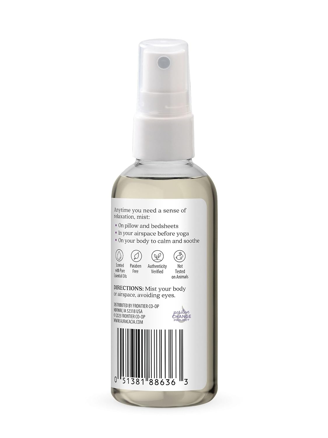 Aura Cacia Relaxing Lavender Aromatherapy Mist,4-Ounce,Lavender Pure Essential Oils,Sweet & Floral Aroma,(Pack of 2)