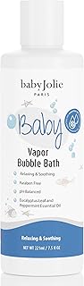 Baby Jolie Vapor Bubble Bath - Baby & Kids Bathing Aromatherapy for Stuffy Nose and Cough Relief, Made with Eucalyptus and Peppermint Extract, Natural Essential Oils, 7.5 oz