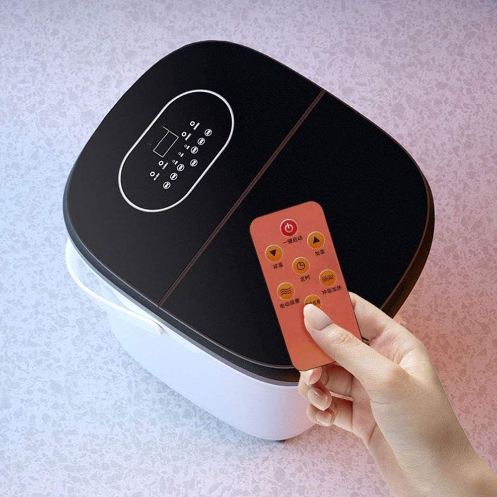 Foot Spa Bath Massager with Heat Bubbles Function, 6 Massage Rollers Digital Temperature Control Pedicure Tub Bath for Feet Home Use