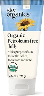 Sky Organics Organic Petroleum-free Jelly, Multi-Purpose Skin Care Balm with Organic Shea Butter, Coconut Oil, Olive Oil & Vitamin E, Moisturizing Lip Balm & Moisturizer for Dry Skin, 2.5 Oz