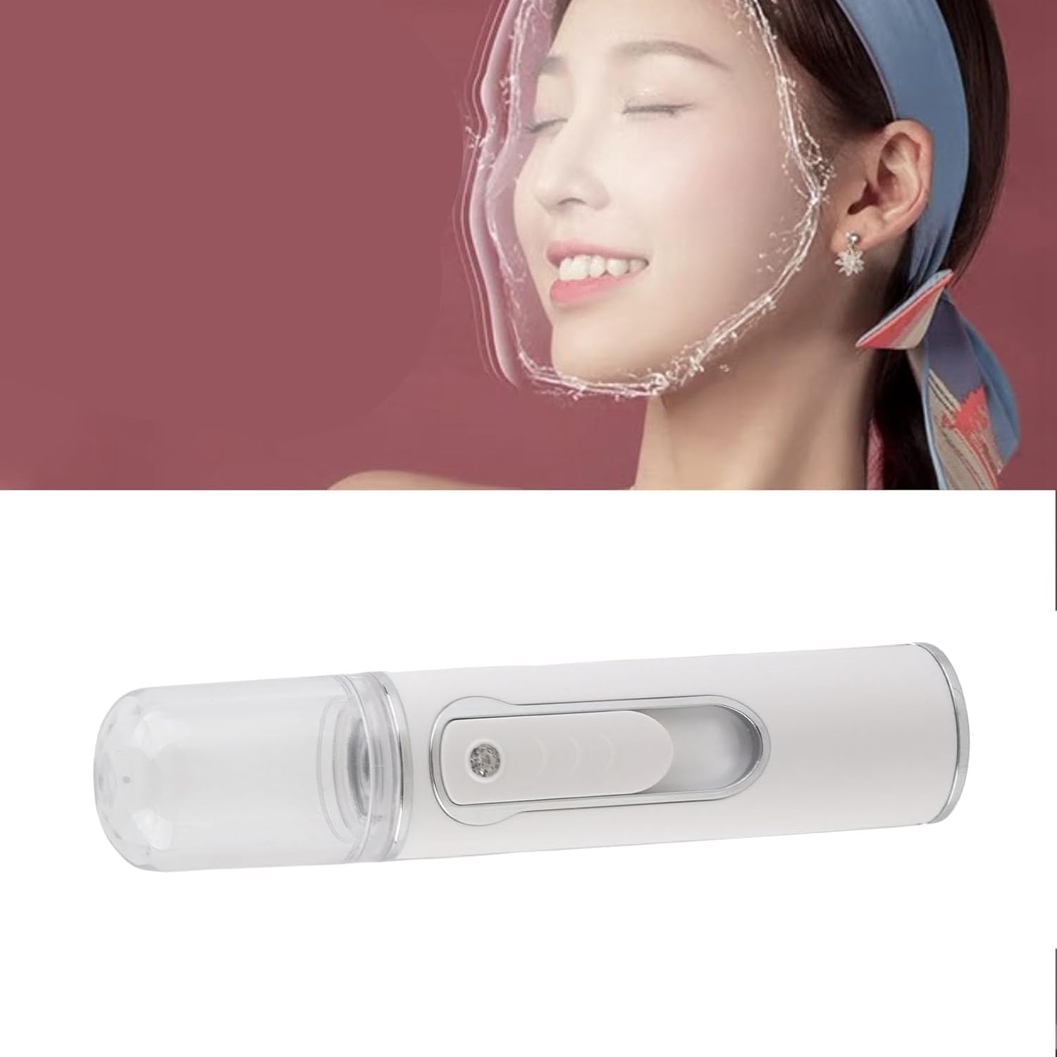 Generic Portable Nano Facial Face Steamer USB Rechargeable 30ML Large Capacity Visual Water Tank with Cooling Function for Face Body Hair Hydration Travel Home Office