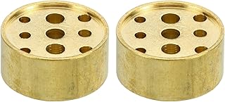 PATIKIL Incense Holder, 2 Pack Brass Incense Cone Burner Stick Holder with 9 Holes Incense Stand Base for Yoga Spa Room Home Office, 0.8" Dia. 0.4" Tall