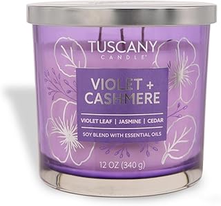 Tuscany Candle Violet + Cashmere: Jasmine Scented Candle, 12 oz — Painters' Palette Collection