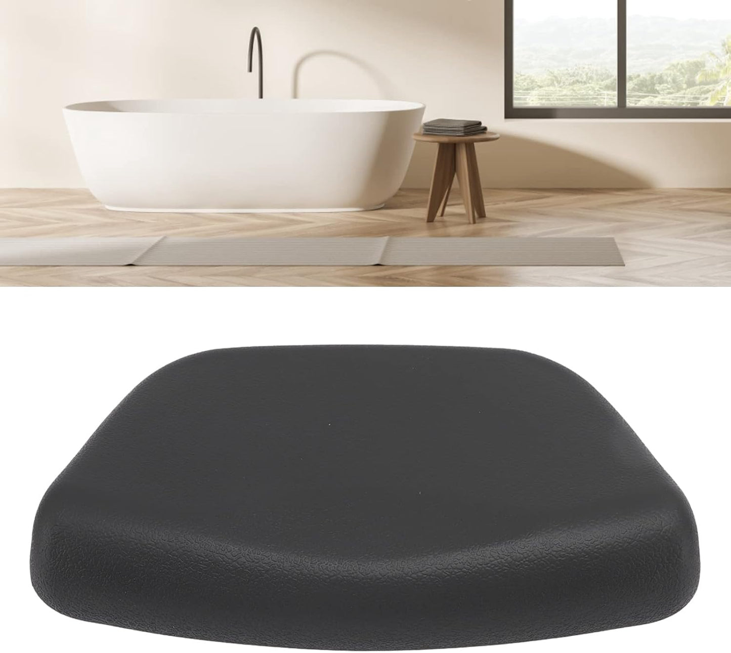 Bath Pillow for Tub, Silicone Small Bath Pillow with Non Slip Suction Cups, Relaxing Spa Essentials Bathtub Cushion for Bathtub, Hot Tub, Home Spa, Neck Head and Back Support