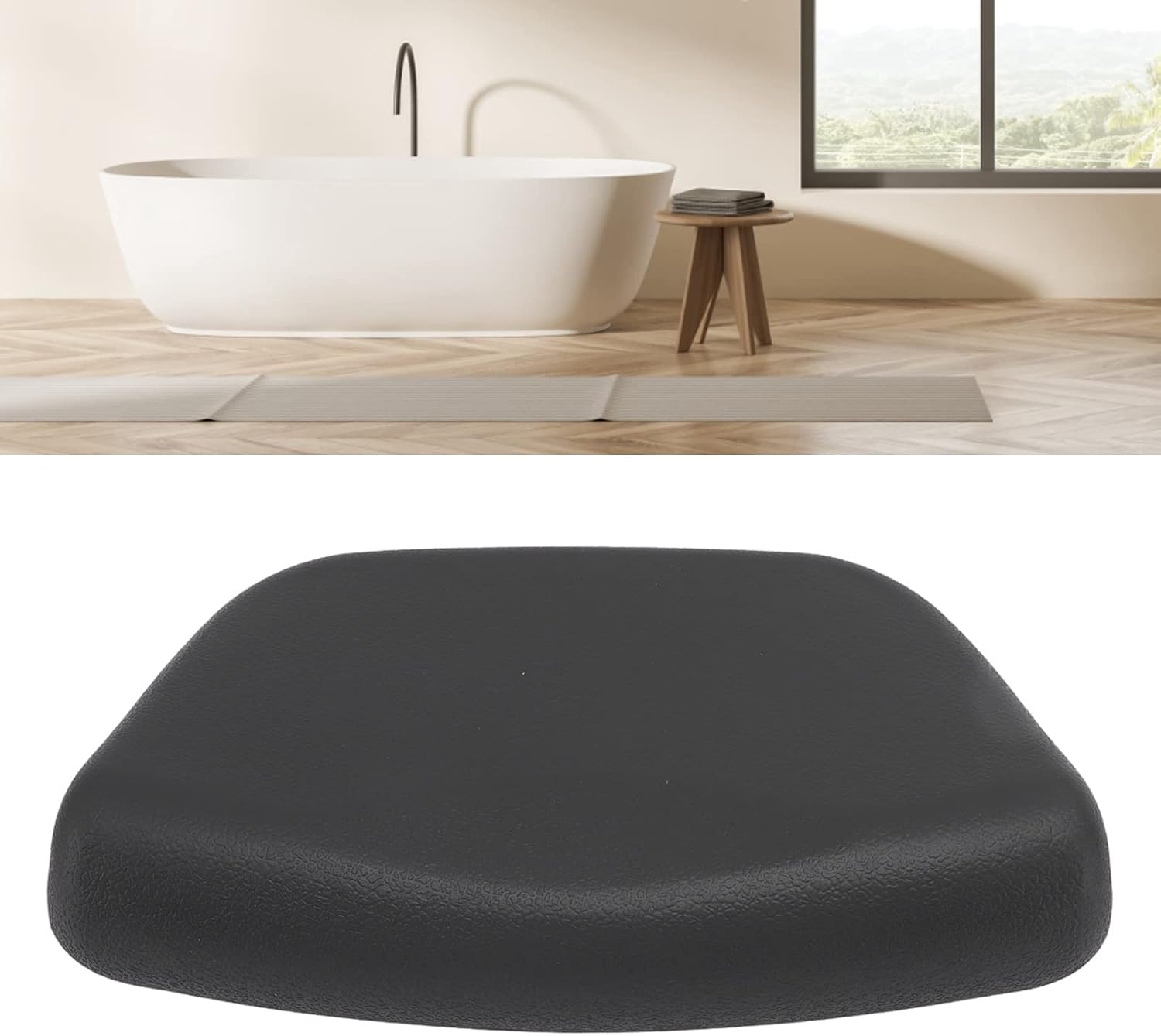 Bath Pillow for Tub, Silicone Small Bath Pillow with Non Slip Suction Cups, Relaxing Spa Essentials Bathtub Cushion for Bathtub, Hot Tub, Home Spa, Neck Head and Back Support