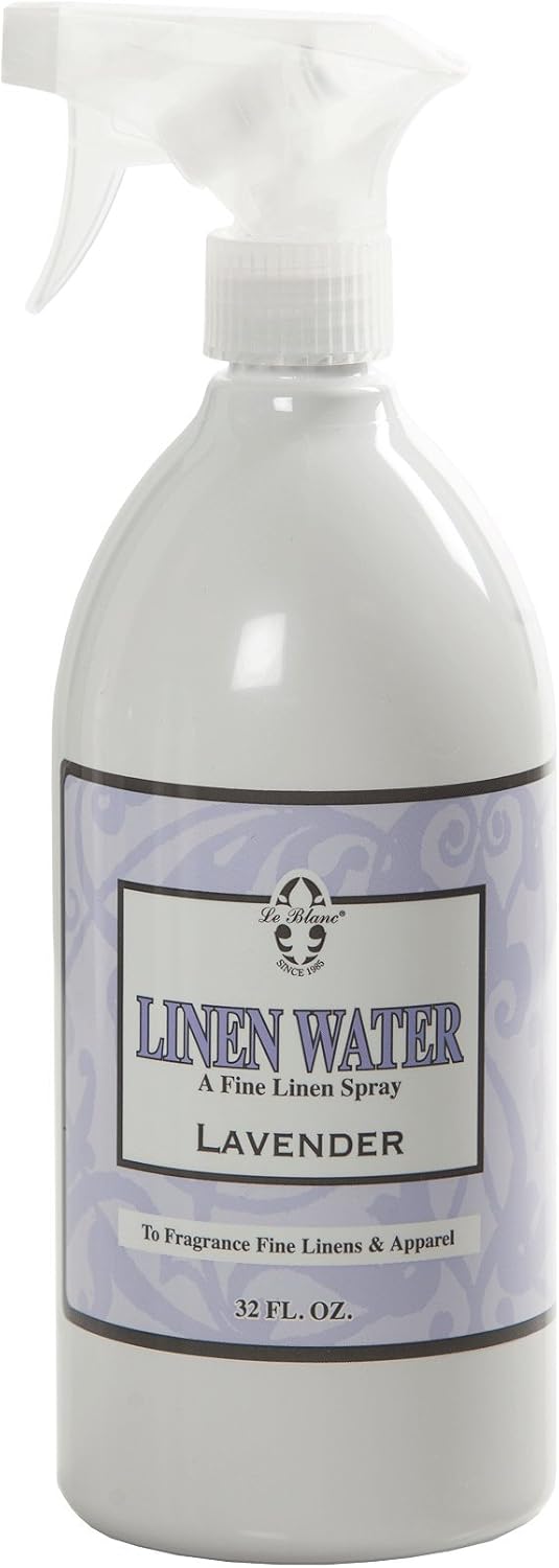 Le Blanc® Lavender Linen Water – Luxury Spray for Refreshing Textiles and Apparel- 32 oz. (1 pack)