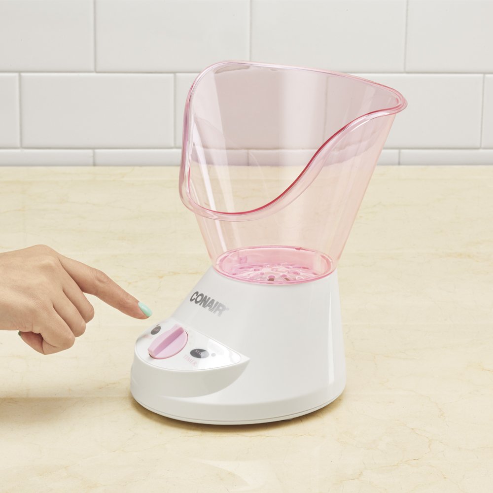True Glow by Conair Moisturizing Mist Facial Sauna System; Pink / Cream