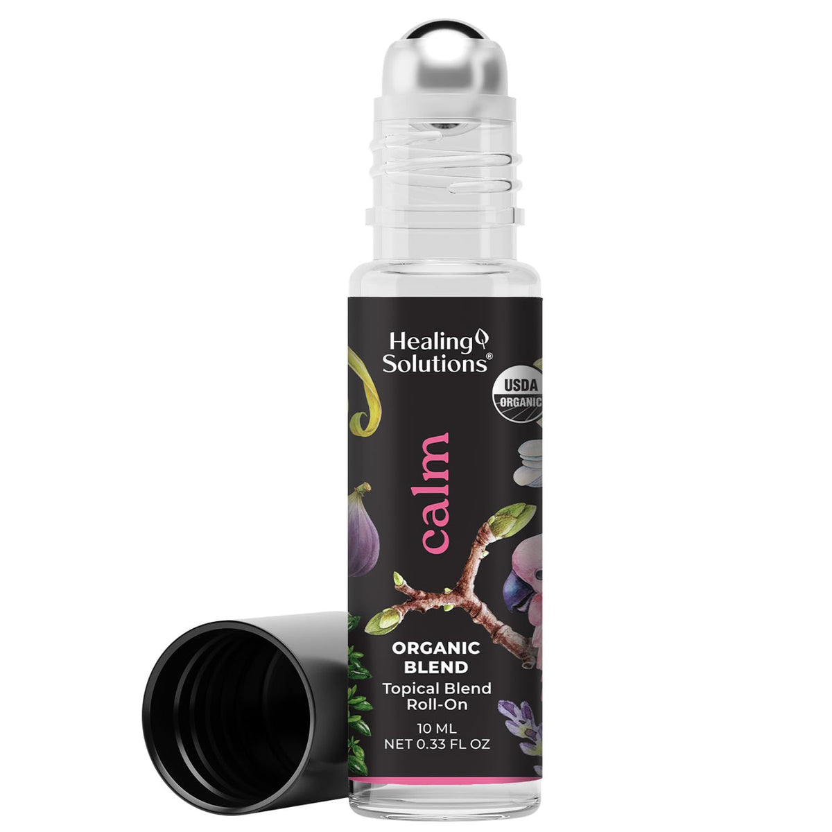 Healing Solutions - Organic Calm Blend Essential Oil Roll On USDA Certified Perfume