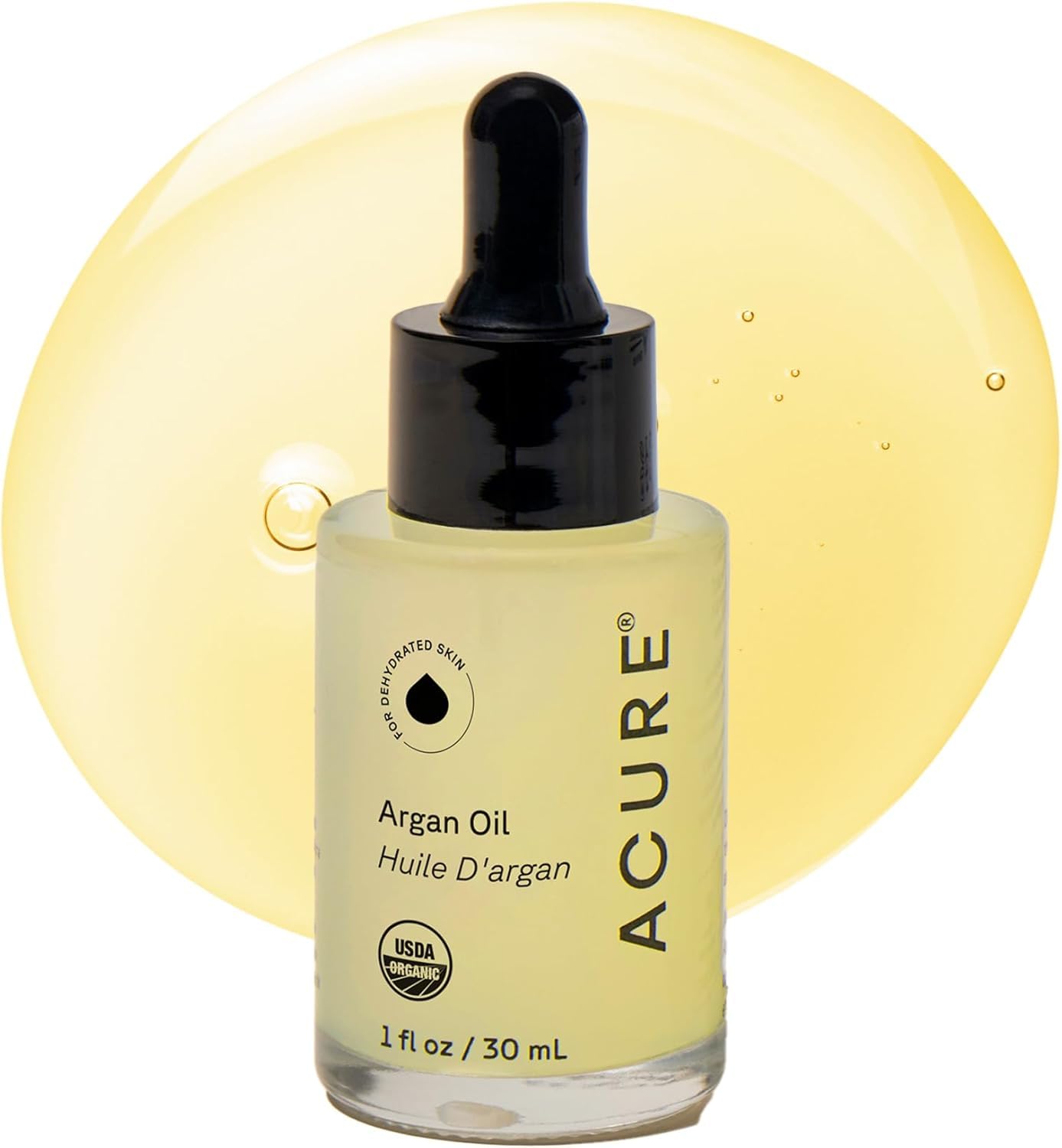Acure The Essentials Argan Oil - Organic Argan Oil for Hair & Skin, Pure Nourishing Moisture Treatment for Face & Body, Carrier Oil for Essential Oils, Vegan, Natural, Cold Pressed - 1 fl oz