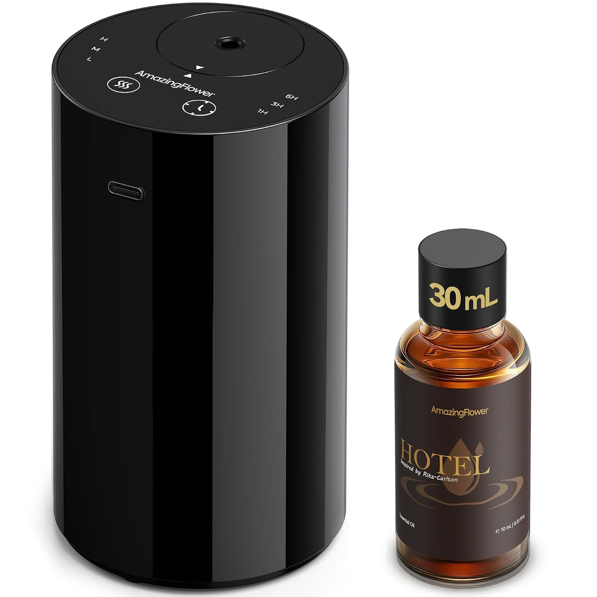 Waterless Essential Oil Diffuser Starter Kit with 30mL Hotel Fragrance Oil Inspired by Ritz-C.