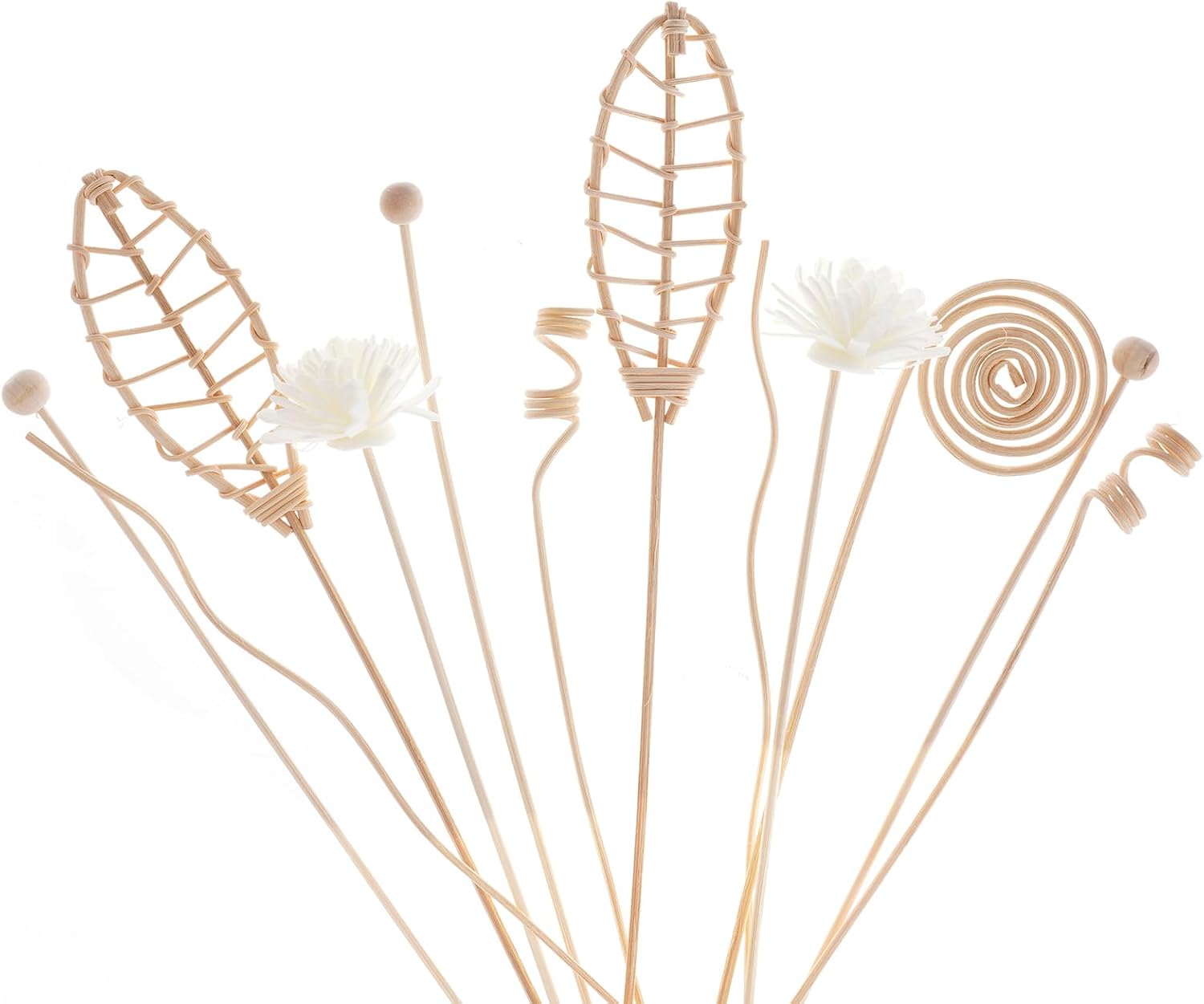 12 Pcs Reed Diffuser Sticks Rattan Flower Reed Fragrance Diffuser Set Diffuser Sticks for Office Home Decor