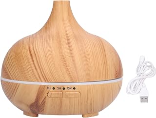 150ml Wood Grain Aromatherapy Diffuser, USB Essential Oil Diffuser, Cool Mist Humidifier with Night Light - Ultra Quiet Operation, Auto Shut - Off, Ideal for Bedroom and Office
