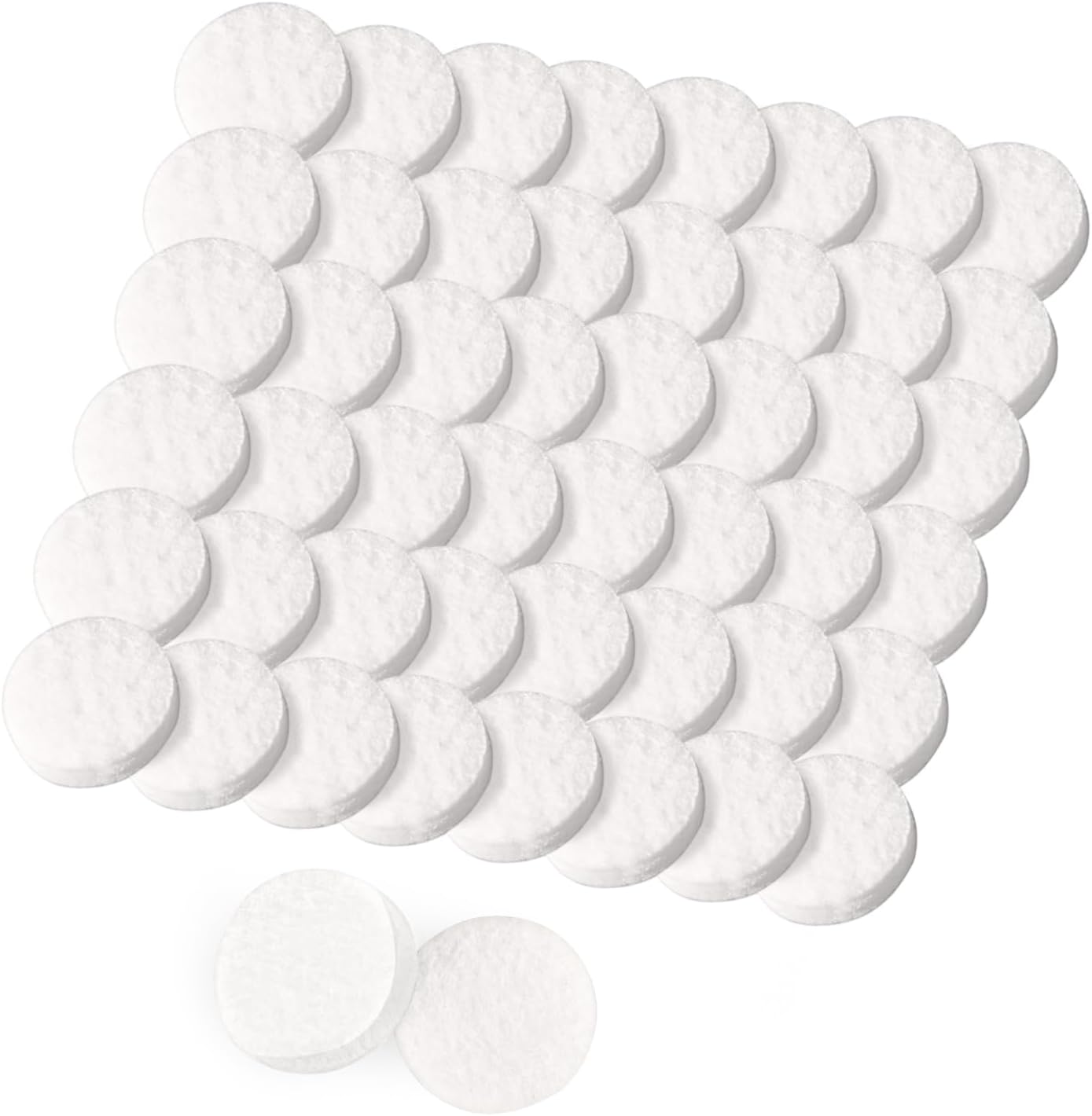 50 PCS White Essential Oil Refill Pads,0.63 Inch Cotton Aromafier Replacement Pads,Car Air Vent Clip Fragrance Tablets,Air Fresheners Refills for Diffuser Necklace Diffuser Bracelet