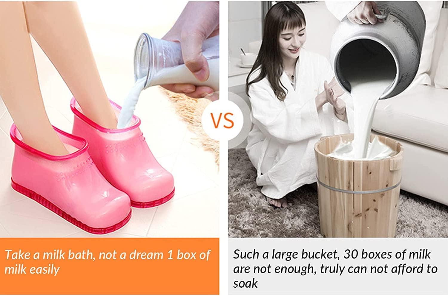 WMHYLYH Movable Foot Soaker, Portable Feet Soaking Tub Massage Foot Bath Shoes, Bath Massager Basin Pedicure Feet Spa Shoes for Thermal Massage to Promote Blood Circulation (Large High, Red)