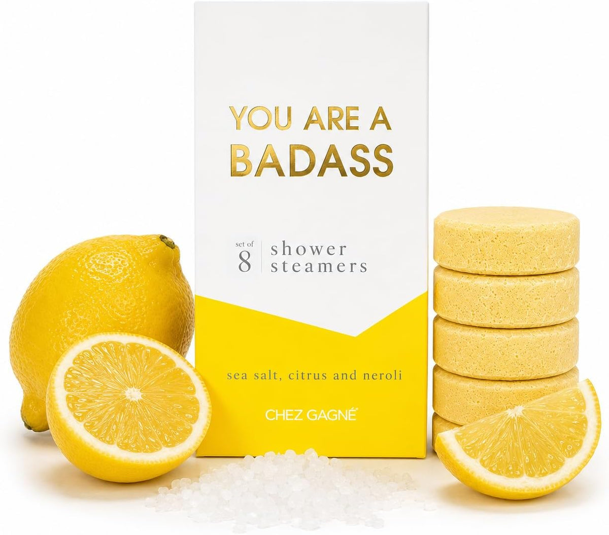 Chez Gagné Aromatherapy Shower Steamers, You are A Badass, Sea Salt Citrus