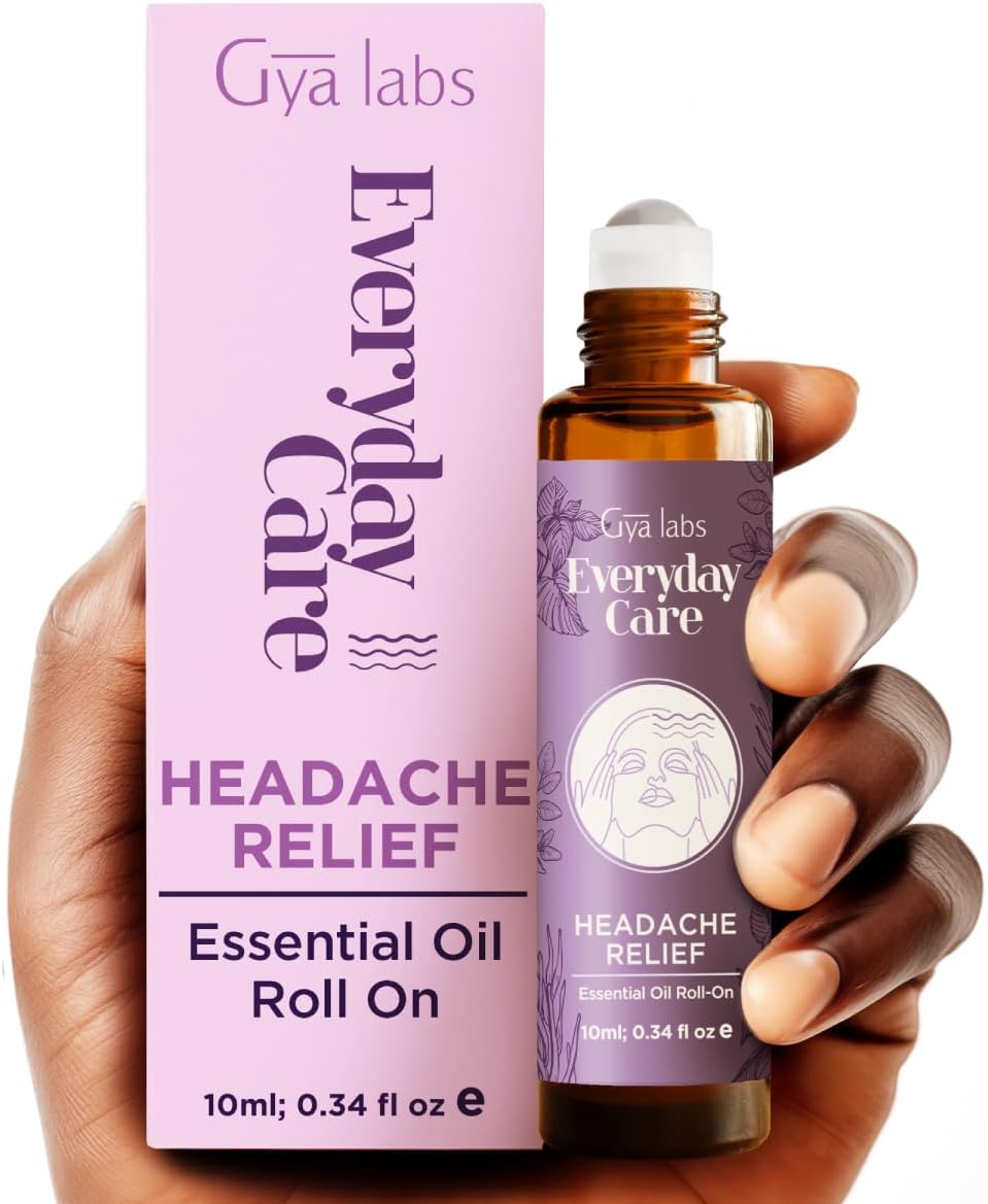 Migraine Manager & Headache Relief Essential Oil Roll On Set - Aromatherapy GradeEssential Oils Set - 2x10ml - Gya Labs