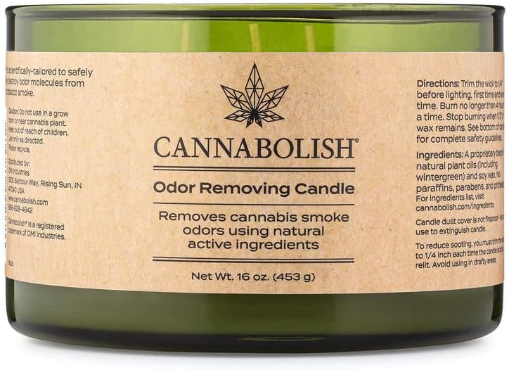 Cannabolish Odor Removing 3-Wick Candle, 16 oz