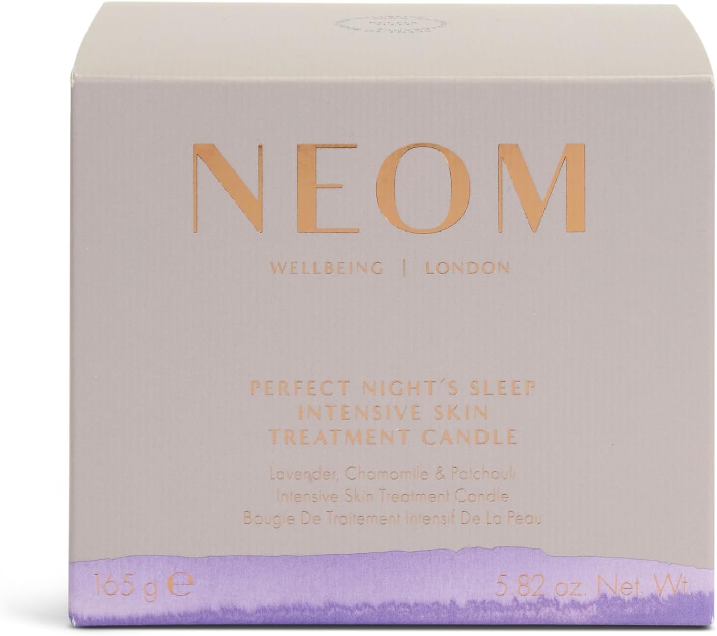 NEOM - Intensive Skin Treatment Candle | 4.93 Fl Oz (140gr) | Lavender, Chamomile & Patchouli | Massage Oil Candle for Sleep | 100% Natural Fragrances | Nourish & Soften | Signature Sleepy Scent