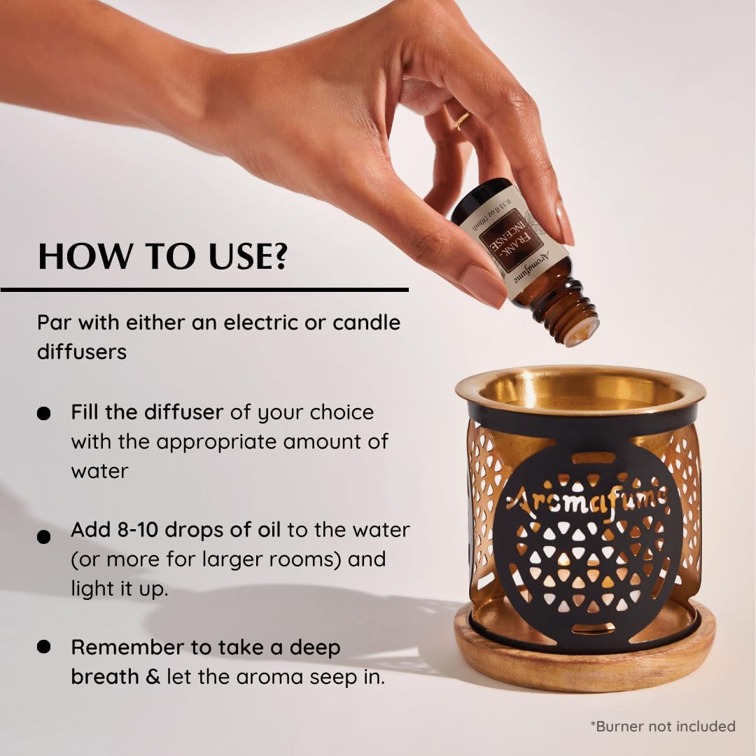 Frankincense Resin Essential Oil Diffuser Blend 30ml by Aromafume | Boswellia Carterii & Boswellia Serrata Extract Blended | Native to East Africa & India | Calms & Relaxes | Charged with Pure Resins