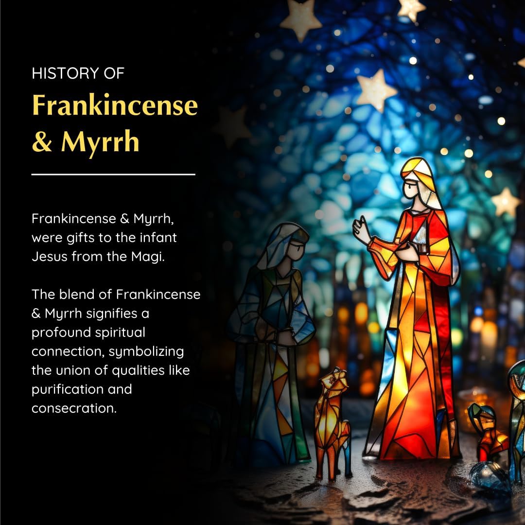 Frankincense & Myrrh Luxury Incense Sticks by Aromafume| 3x30 Sticks for Prayer, Meditation, Aromatherapy, Purification & Protection| Charcoal Free| Long Lasting Aroma, Spiritual Gifts