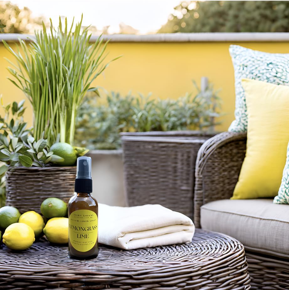 Lemongrass and Lime Pillow/Linen/Body Spray Lavender Farm in Ellicott City, MD | All Natural | 2oz Amber Bottle