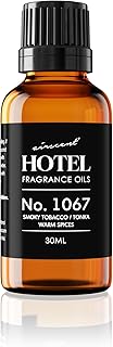 AirScent Hotel Diffuser Oil No. 1067 - Smoky Tobacco, Tonka, Warm Spices - Premium Fragrance Oil for Ultrasonic and Waterless Diffusers and Crafting - 30 mL, 1 fl oz Glass Dropper Bottle