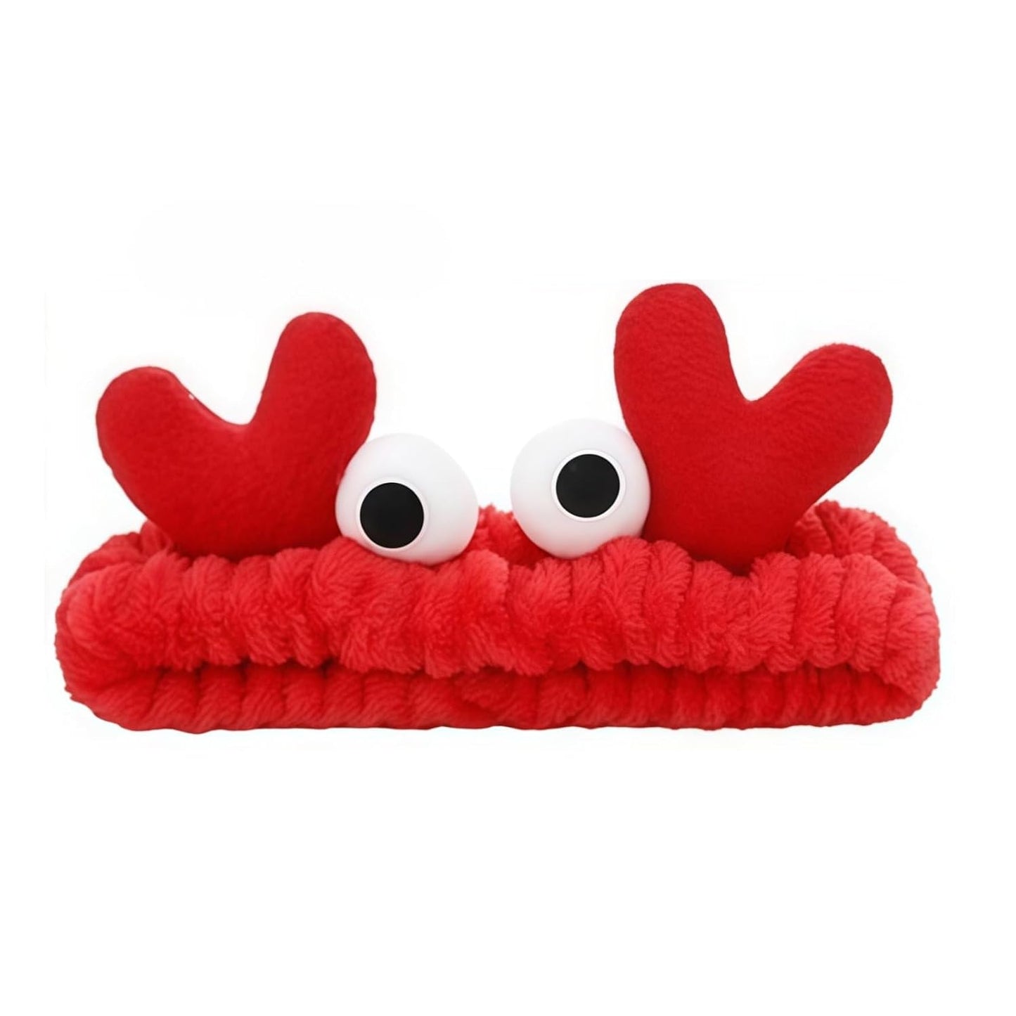 Red Crab Face Wash Headband Cute Soft Facial Makeup Hair Band Elastic Head Band Creative Hair Accessorie for Women Skincare Shower