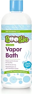 Boogie Bubbling Vapor Bath for Kids - 18 fl oz - Gentle & Calming Bubble Bath for Kids - Made with Natural Essential Oils - Mint Eucalyptus Scent - Baby Bathtime Essentials