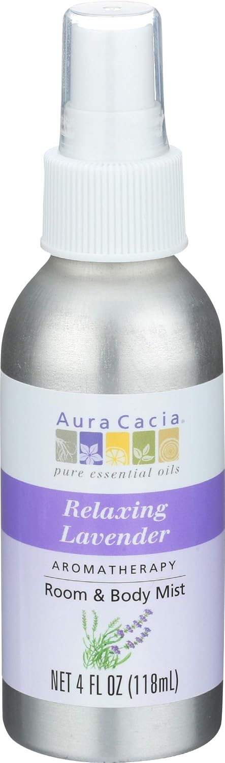 Aura cacia Relaxing Lavender Aromatherapy Room & Body Mist 4 Oz