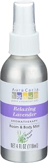 Aura cacia Relaxing Lavender Aromatherapy Room & Body Mist 4 Oz