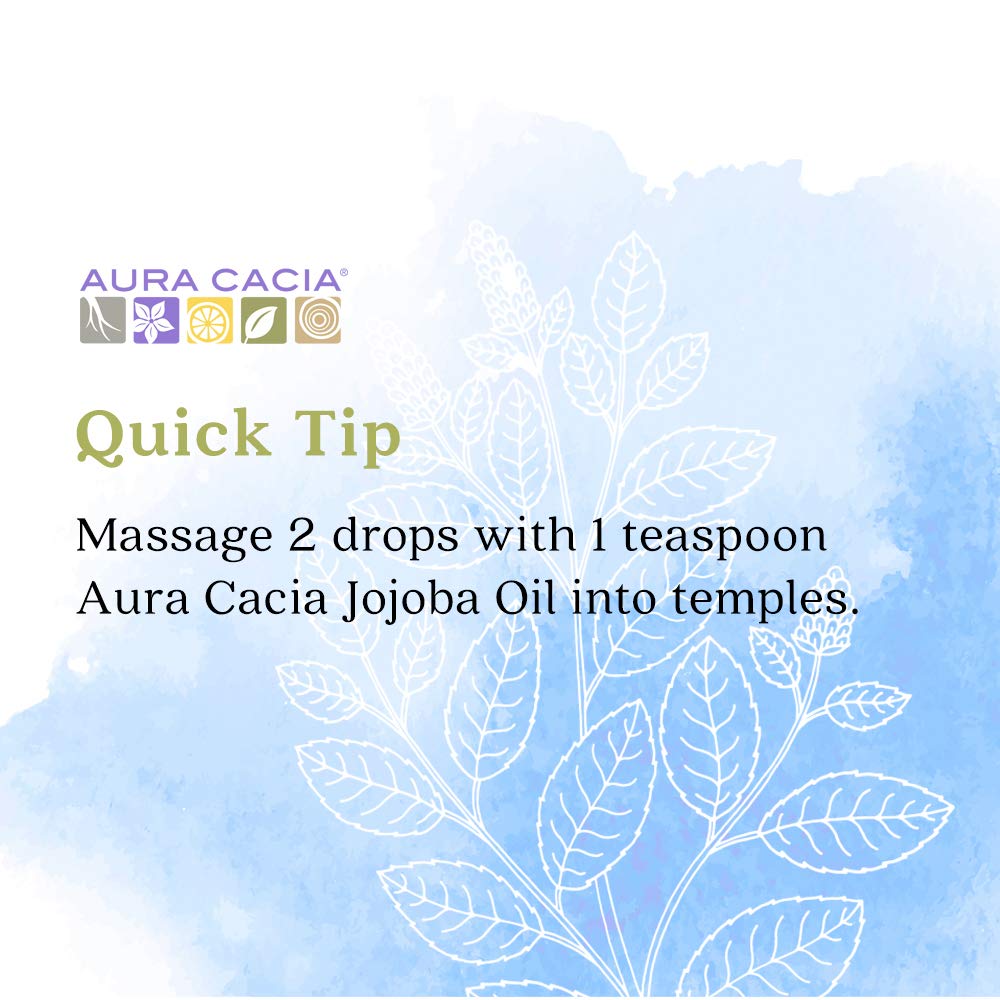 Aura Cacia 100% Pure Peppermint Essential Oil | GC/MS Tested for Purity | 120 ml (4 fl. oz.) | Mentha piperita