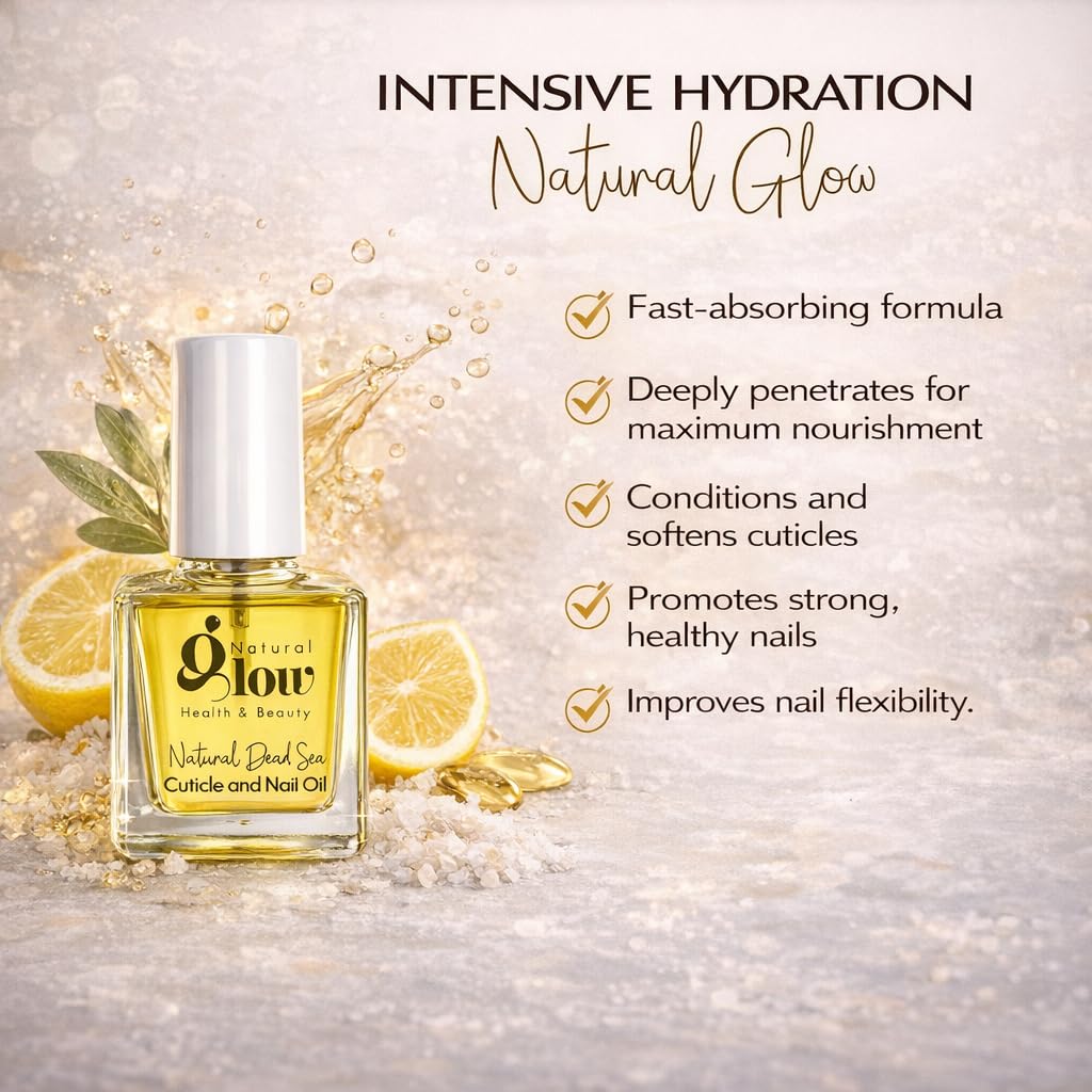 Dead Sea Cuticle & Nail Oil 5ML | Strengthens & Moisturizes Dry & Cracked Cuticles | With Jojoba, Argan, Olive, Almond & Castor Oils, Vitamin E | Nail Repair & Conditioning Oil