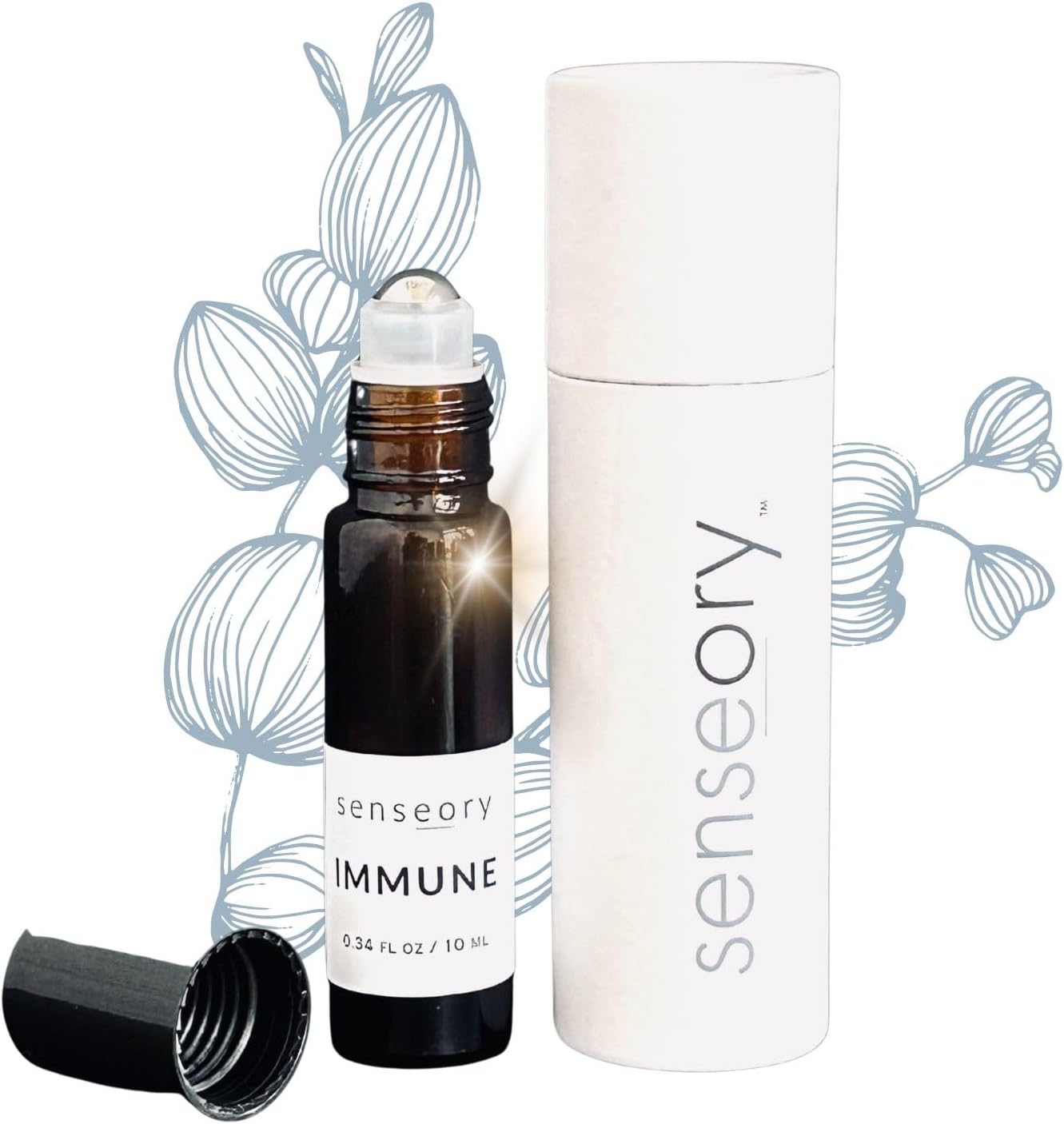 Immune Essential Oil Roll-On – Peppermint, Clove, Vetiver, Rosemary & Lemon Blend – Natural Aromatherapy for Clarity, Freshness & Daily Wellness Support – 10ml Roll-On