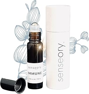 Immune Essential Oil Roll-On – Peppermint, Clove, Vetiver, Rosemary & Lemon Blend – Natural Aromatherapy for Clarity, Freshness & Daily Wellness Support – 10ml Roll-On