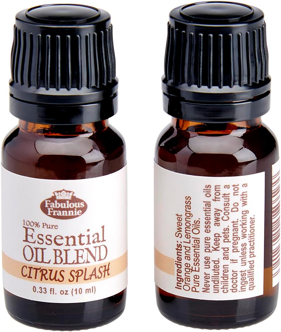 Fabulous Frannie Citrus Essential Oil Blend 100% Pure, Undiluted Therapeutic Grade - 10 ml A Perfect Blend of Lemongrass and Orange Essential Oils