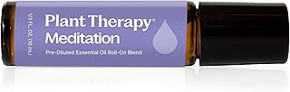 Plant Therapy Meditation Essential Oil Blend Pre-Diluted Roll-On 100 mL (1 oz) 100% Pure, Pre-Diluted, Calming Aromatherapy for Yoga, Mediation, and Self Care