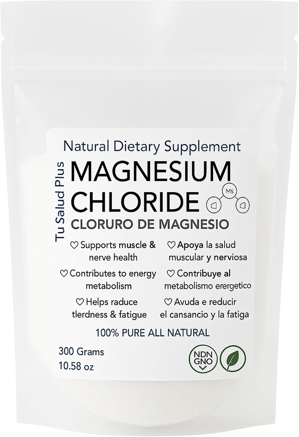 Magnesium Flakes 300g – Cloruro de Magnesio Puro, Pure Magnesium Chloride Flakes for Bath, Relaxation, Muscle & Skin Care